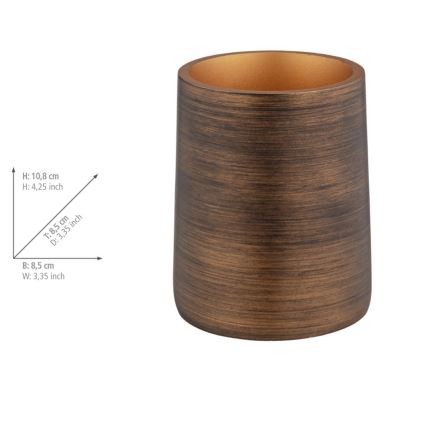 WENKO 25351100 - PALENA Tumbler 8.5 x 10.8 cm, Bronze