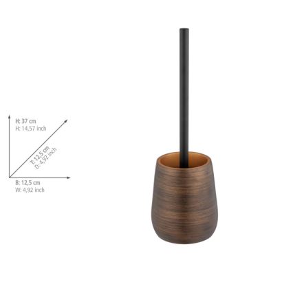 WENKO 25354100 - PALENA Toilet Brush 12.5 x 37 cm, Bronze