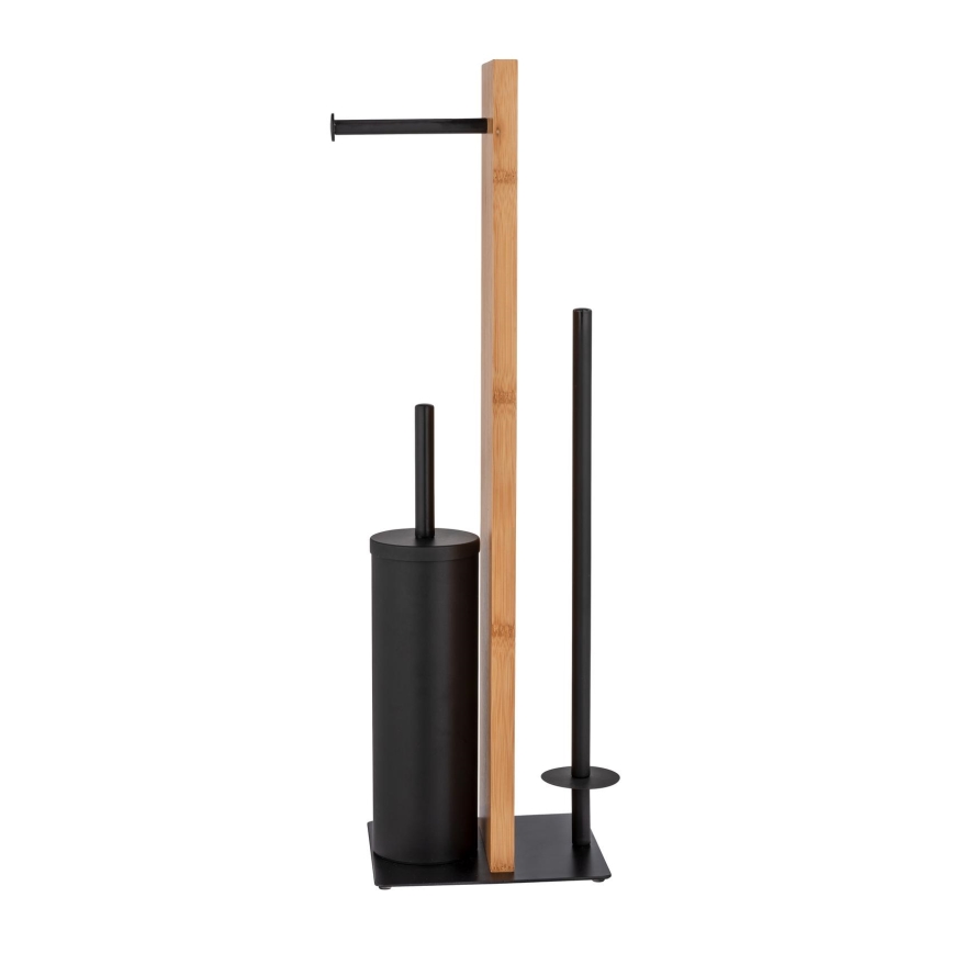 WENKO 25376100 - LESINA Toilet Brush Set 18x69 cm Brown/Black