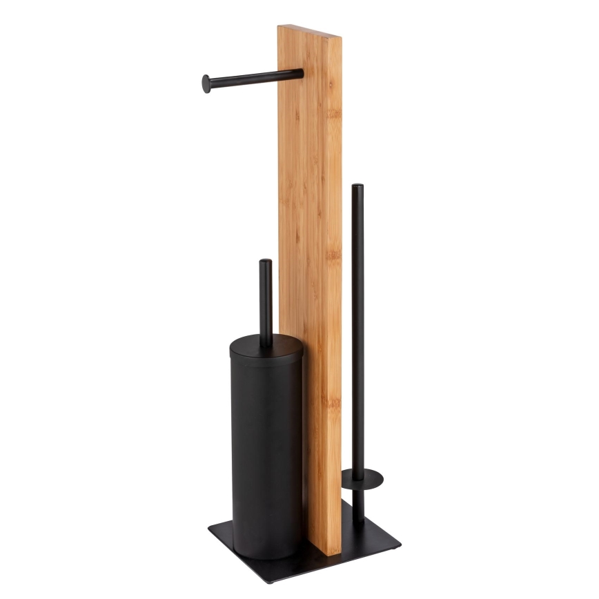 WENKO 25376100 - LESINA Toilet Brush Set 18x69 cm Brown/Black