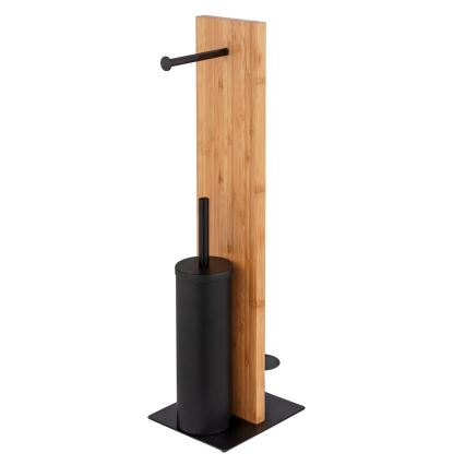WENKO 25376100 - LESINA Toilet Brush Set 18x69 cm Brown/Black
