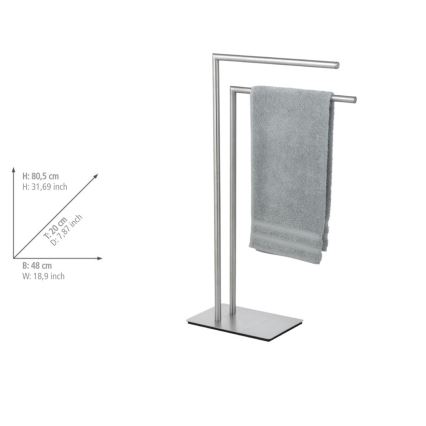 WENKO 25379100 - RECCO Towel Rack 48x80,5 cm satin