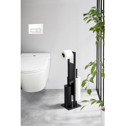 WENKO 25400100 - RIVALTA Toilet Brush 18x70 cm, Black