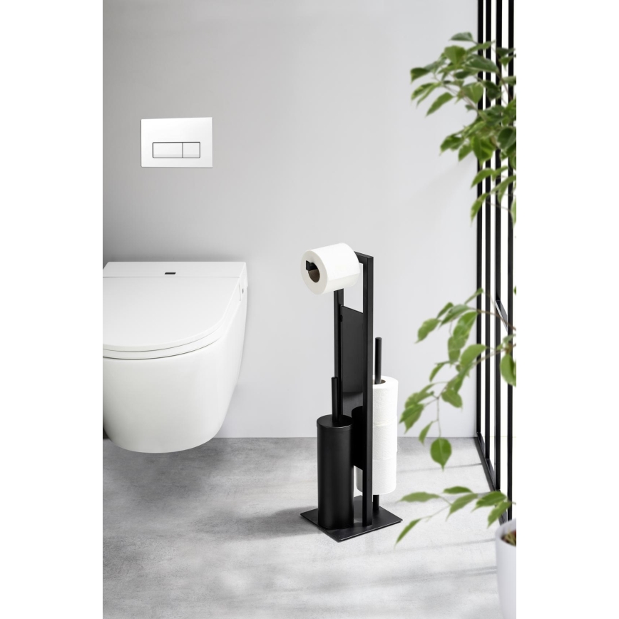 WENKO 25400100 - RIVALTA Toilet Brush 18x70 cm, Black