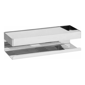 WENKO 25413100-Shelf TURBO-LOC GENOVA SHINE 30x10,5 cm silver