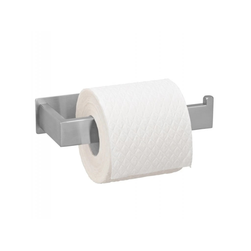 WENKO 25422100 - TURBO-LOC GENOVA MATT Toilet Paper Holder 15,3x7,6 cm Silver
