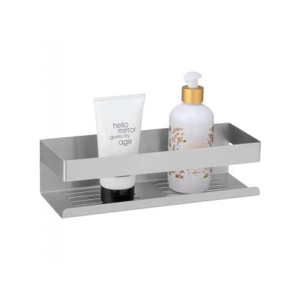 WENKO 25425100-Shelf TURBO-LOC GENOVA MATT 30x10.5 cm Silver