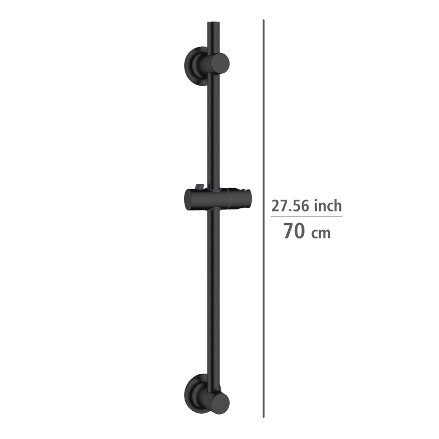 WENKO 25463100 - LIBERTÀ 70 cm Black Shower Rail