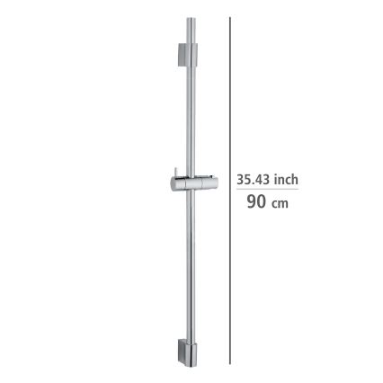WENKO 25468100 - CLASSIC Shower Rail, 90 cm, Polished Chrome