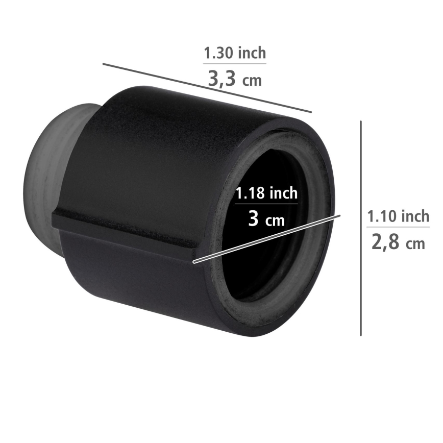 WENKO 25481100 – WATERSAVING SYSTEM Flow Regulator, 12.7 mm, Black