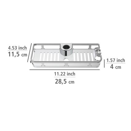 WENKO 25490100 - LIBERTÀ Shelf 28.5 x 11.5 cm, Polished Chrome