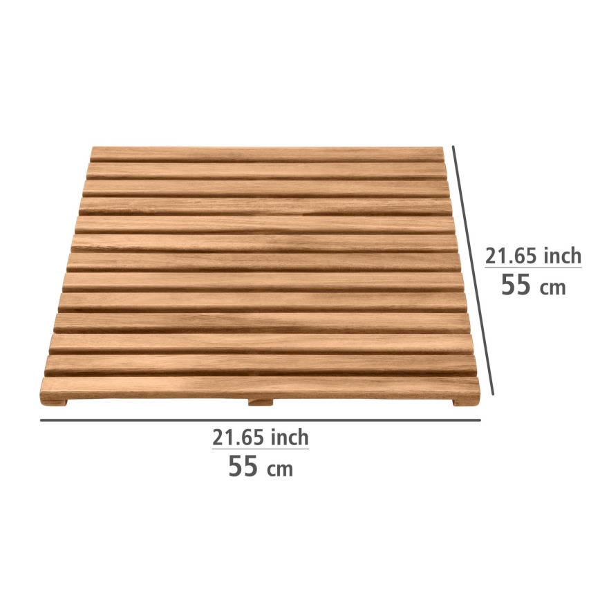 WENKO 25522100 - ACACIA doormat 55x55 cm brown