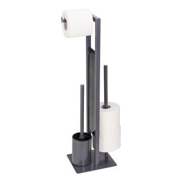 WENKO 25552100 - RIVALTA Toilet Brush 18x70 cm grey/black