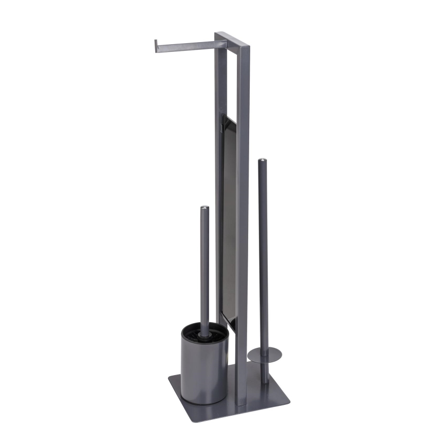 WENKO 25552100 - RIVALTA Toilet Brush 18x70 cm grey/black
