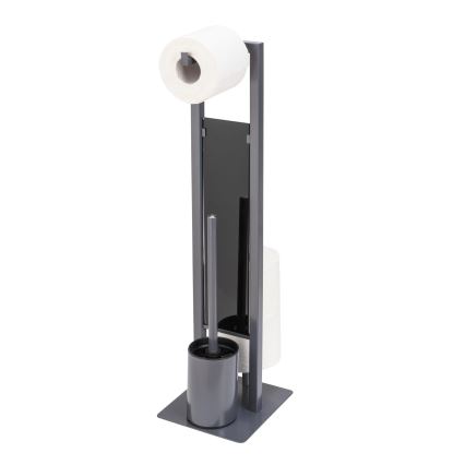 WENKO 25552100 - RIVALTA Toilet Brush 18x70 cm grey/black