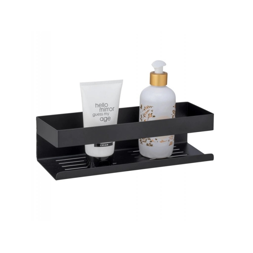 WENKO 25557100-Shelf GENOVA 30x10,5 cm black