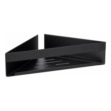 WENKO 25558100-Shelf GENOVA 36x17 cm Black