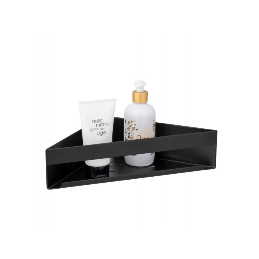 WENKO 25558100-Shelf GENOVA 36x17 cm Black