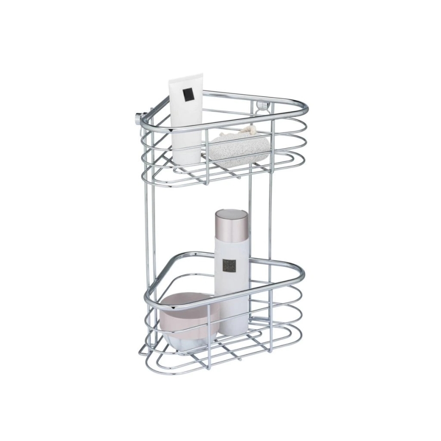 WENKO 25569100-TRESTINA Corner shelf 25x35 cm stainless steel/silver