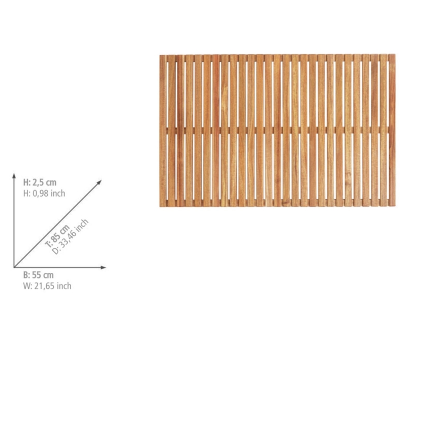 WENKO 25578100 - ACACIA doormat 55 x 85 cm, brown