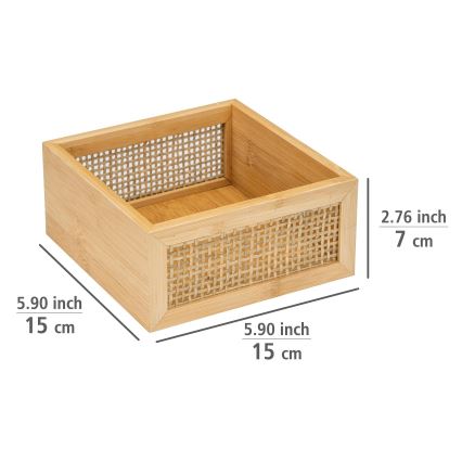 WENKO 25601100 - ALLEGRE Bathtub Tray 15 x 7 cm, Brown