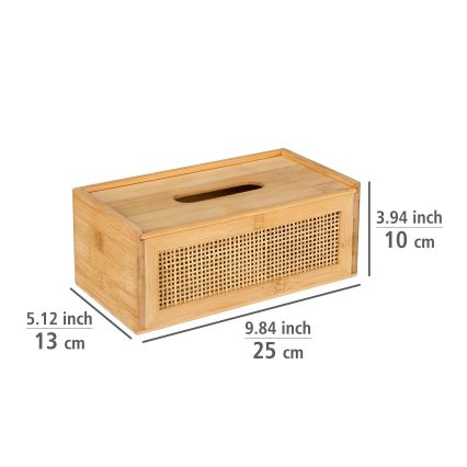 WENKO 25607100 - ALLEGRE Tissue Box 25x13 cm Brown