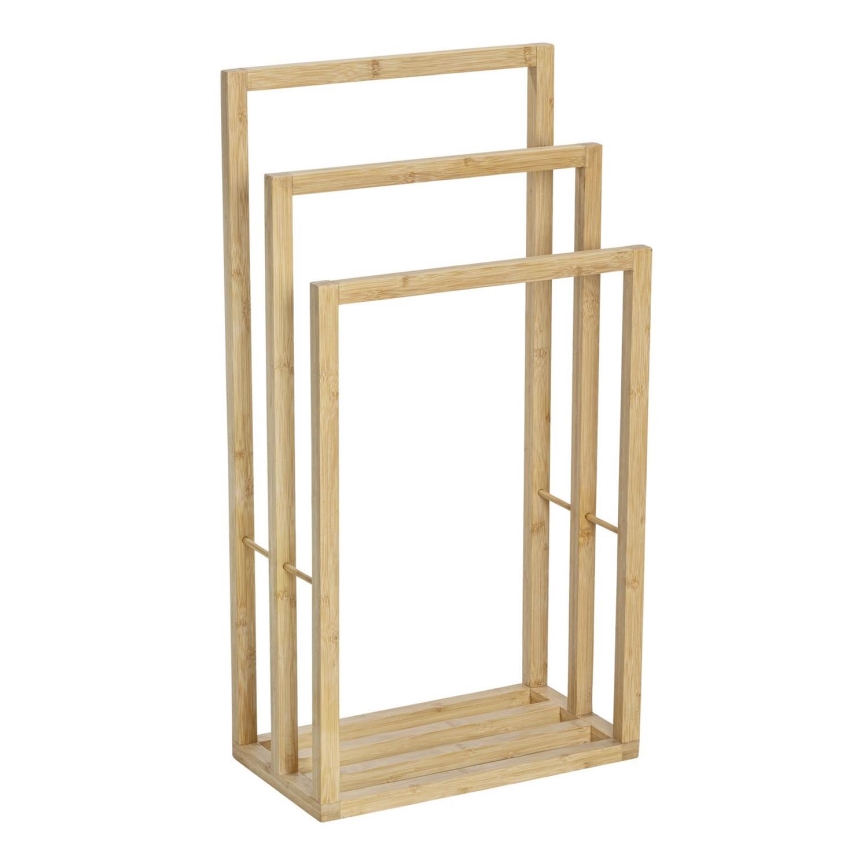 WENKO 25629100 - BAMBUSA Towel Rack 42.5 x 82 cm, Brown