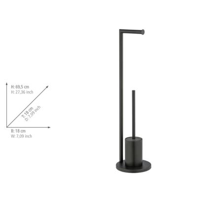 WENKO 25675100 - FERLA toilet set 18 x 69.5 cm, black