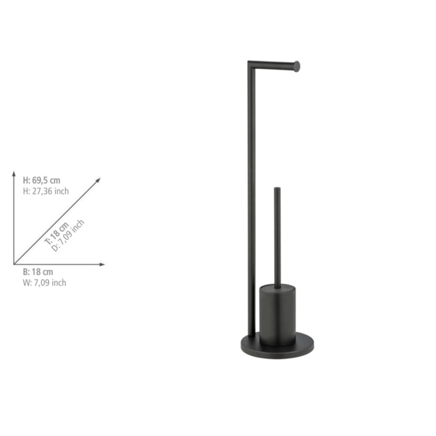 WENKO 25675100 - FERLA toilet set 18 x 69.5 cm, black