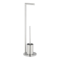 WENKO 25676100 - FERLA Toilet Set 18 x 69.5 cm, stainless steel/satin finish