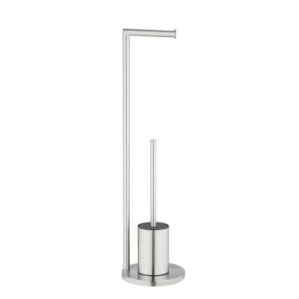 WENKO 25676100 - FERLA Toilet Set 18 x 69.5 cm, stainless steel/satin finish