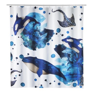 WENKO 25749100 - AQUARIS Shower Curtain 180 x 200 cm, Multicolored