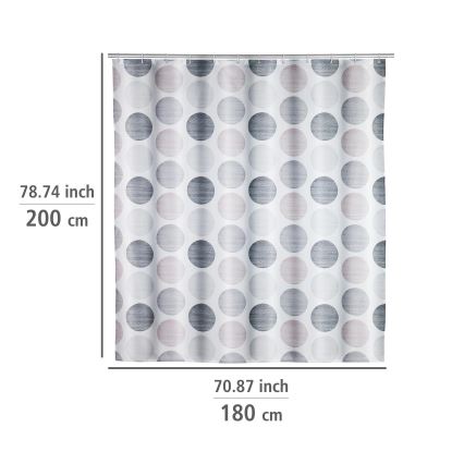 WENKO 25750100 - Multicolored Shower Curtain 180 x 200 cm