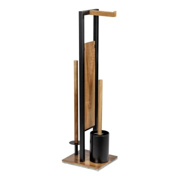WENKO 25784100 - RIVALTA toilet set 18x70 cm brown/black