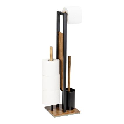 WENKO 25784100 - RIVALTA toilet set 18x70 cm brown/black