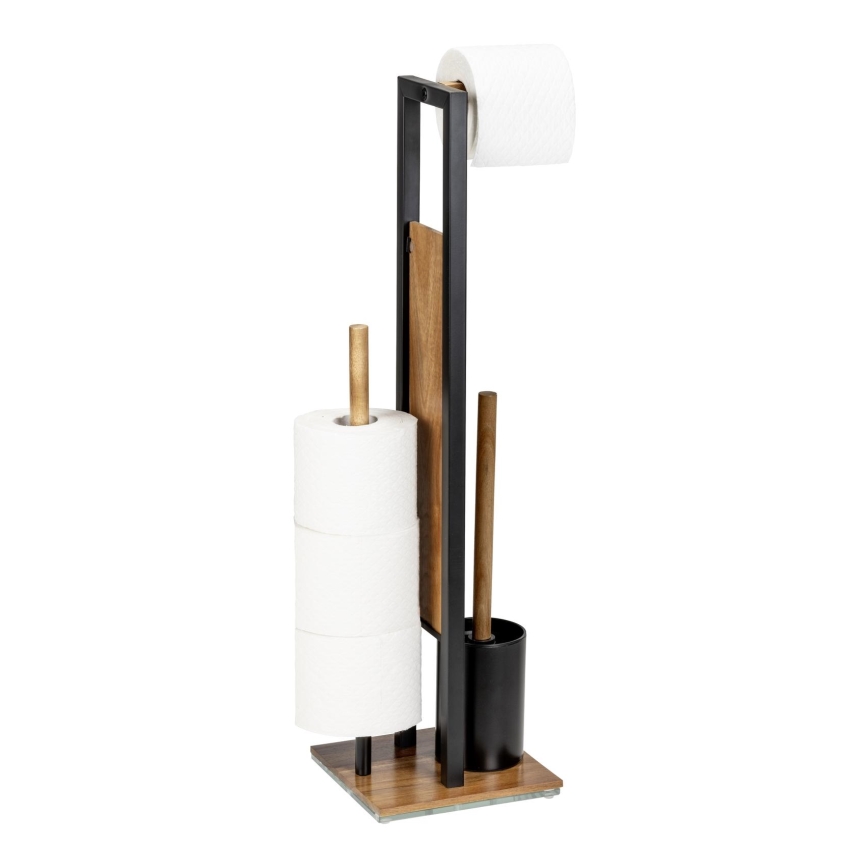 WENKO 25784100 - RIVALTA toilet set 18x70 cm brown/black