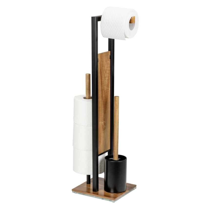 WENKO 25784100 - RIVALTA toilet set 18x70 cm brown/black