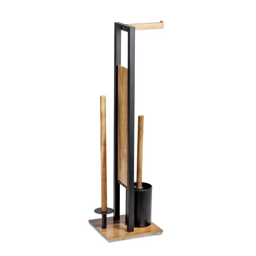 WENKO 25784100 - RIVALTA toilet set 18x70 cm brown/black