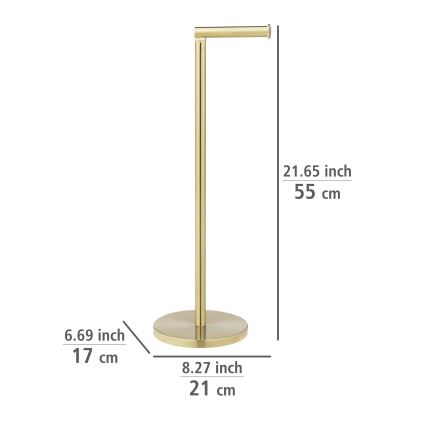 WENKO 25791100 - Toilet paper holder 21x55 cm gold/silver