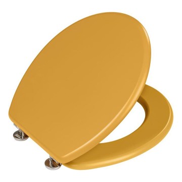 WENKO 25792100 - PRIMA Toilet Seat 37x41 cm Yellow/Silver