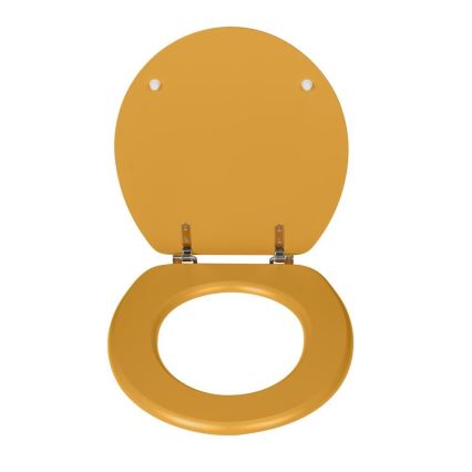 WENKO 25792100 - PRIMA Toilet Seat 37x41 cm Yellow/Silver