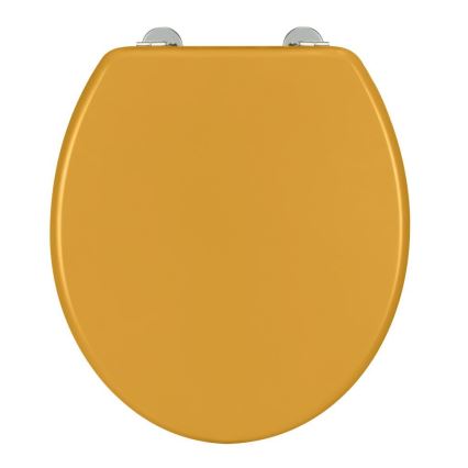 WENKO 25792100 - PRIMA Toilet Seat 37x41 cm Yellow/Silver
