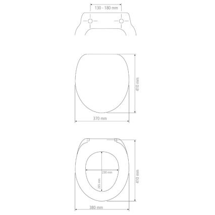 WENKO 25792100 - PRIMA Toilet Seat 37x41 cm Yellow/Silver