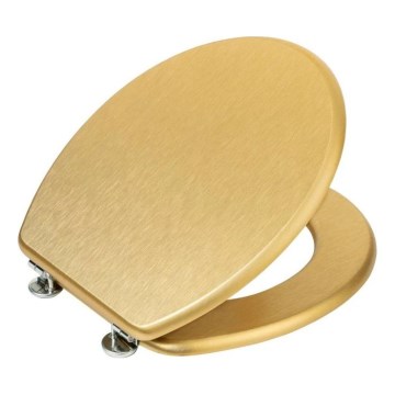 WENKO 26010100 - ALDENO toilet seat 37x41 cm gold/silver