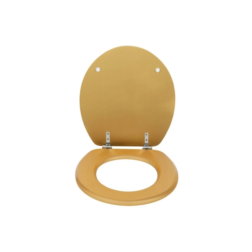 WENKO 26010100 - ALDENO toilet seat 37x41 cm gold/silver