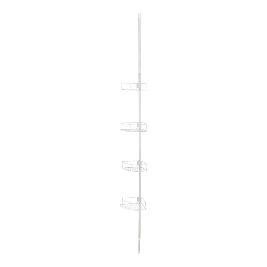 WENKO 26015100 - DOLCEDO Corner Shelf 31 x 230 cm stainless steel/white