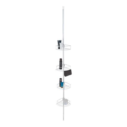 WENKO 26015100 - DOLCEDO Corner Shelf 31 x 230 cm stainless steel/white