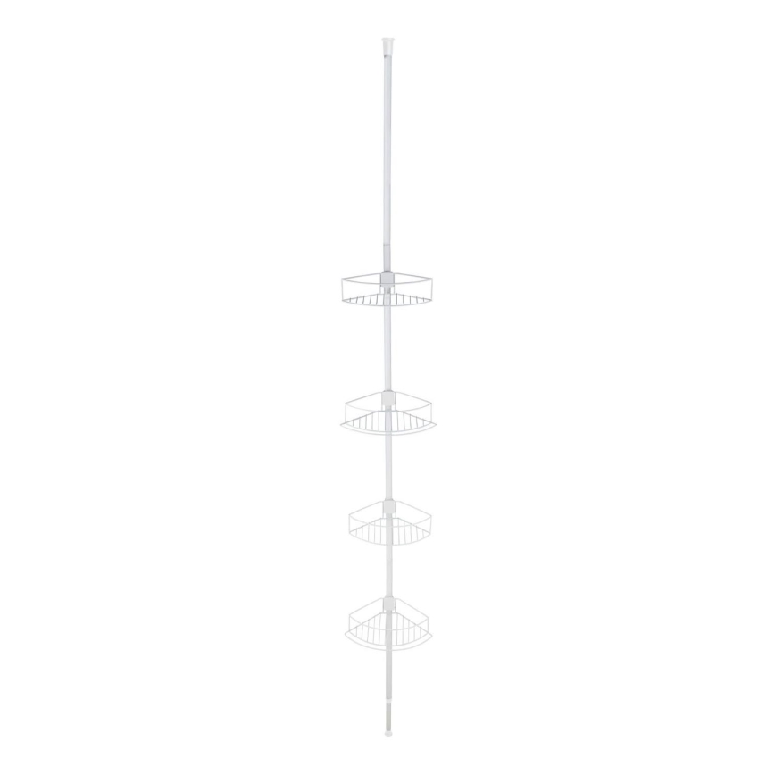 WENKO 26015100 - DOLCEDO Corner Shelf 31 x 230 cm stainless steel/white