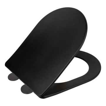 WENKO 26029100 - GALATI Toilet Seat 46 x 36 cm, Black