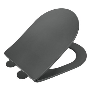 WENKO 26030100 - GALATI Toilet Seat 46 x 36 cm Anthracite